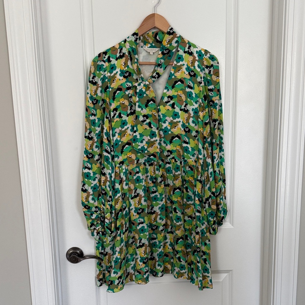 Ted Baker London Green Floral Dress